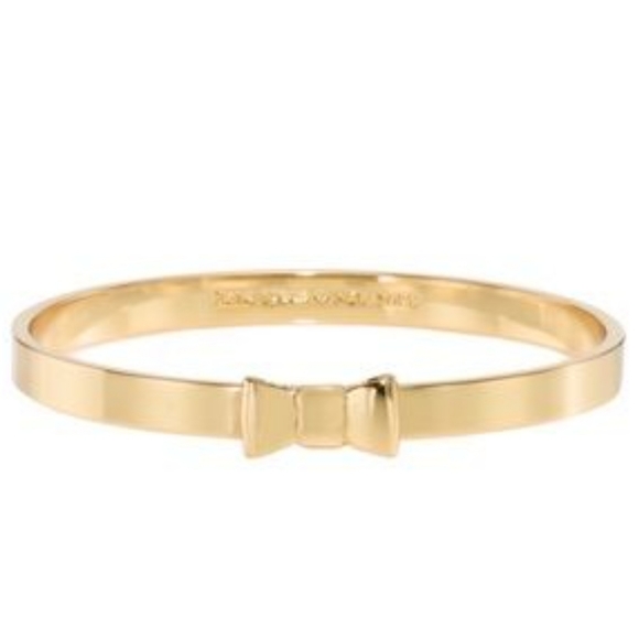 Kate Spade Gold Tone Take A Bow Bangle Bracelet